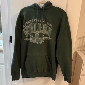 Morgan Wallen One Night at a Time Green Oversized Hoodie